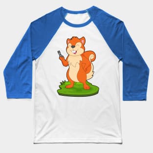 Squirrel Hairdresser Scissors Baseball T-Shirt